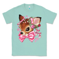 Seafoam reindeer head christmas Classic Tee - MaliasSmallBusiness