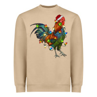 Mushroom Christmas Lights Rooster Heavyweight Sweatshirt - RanaPortraitStore