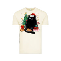 Vintage Arctic christmas black cat Vintage Tee - MaliasSmallBusiness