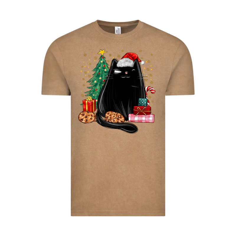 Christmas Black Cat Vintage Tee by MaliasSmallBusiness | Teevron