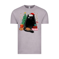 Vintage Zinc christmas black cat Vintage Tee - MaliasSmallBusiness