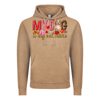 Vintage Coffee my dog is my valentine Vintage Hoodie - NancyCooperArtShop