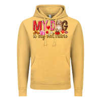 Vintage Mustard my dog is my valentine Vintage Hoodie - NancyCooperArtShop