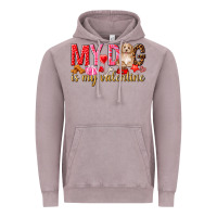 Vintage Zinc my dog is my valentine Vintage Hoodie - NancyCooperArtShop