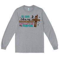 Heather Grey he has taken my brokenness and turned it into my p Long Sleeve Tee - Artiststas