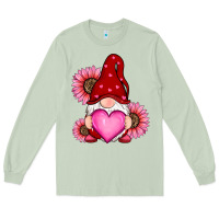 Matcha valentine's day with sunflowers gnomes Long Sleeve Tee - RanaPortraitStore