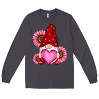 Smoke valentine's day with sunflowers gnomes Long Sleeve Tee - RanaPortraitStore