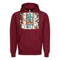 Burgundy tigers baseball with tiger Zipper Hoodie - TumblerDesignByShophia