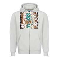 Dove Grey tigers baseball with tiger Zipper Hoodie - TumblerDesignByShophia