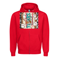 Red tigers baseball with tiger Zipper Hoodie - TumblerDesignByShophia
