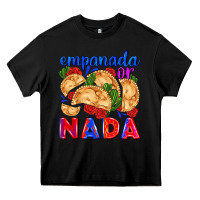 Black empanada or nada Heavy Core Tee - AdoDesignShop