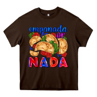 Chocolate Brown empanada or nada Heavy Core Tee - AdoDesignShop