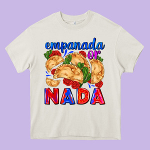 Empanada Or Nada Heavy Core Tee Designed By Adodesignshop