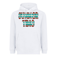 White summer time serape doodle Heavyweight Hoodie - CowCowDesign