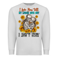 Dove Grey i love you till my lungs give out Premium Sweatshirt - OliviaCreatesArt