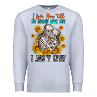 Heather Grey i love you till my lungs give out Premium Sweatshirt - OliviaCreatesArt