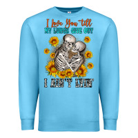 Ocean Blue i love you till my lungs give out Premium Sweatshirt - OliviaCreatesArt