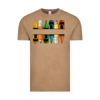 Vintage Coffee custom crayons with pencil Vintage Tee - NancyCooperArtShop