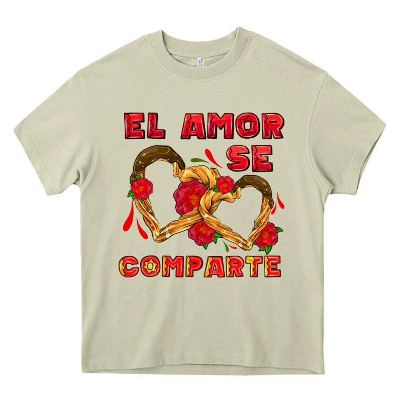 El Amor Se Comparte With Churros Heavy Core Tee by AdoDesignShop | Teevron