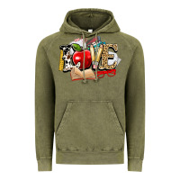 Vintage Olive teacher school love Vintage Hoodie - NancyCooperArtShop