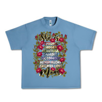 Pebble Blue she is mom Urban Heavy Tee - JahusDesignShop