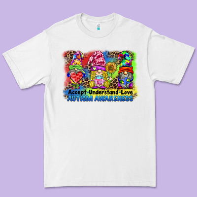 Accept Understand Love Autism Awareness Western Background Premium Tee Designed By Barkaloodesign