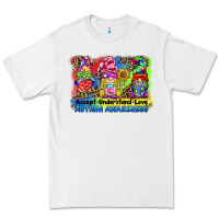 White accept understand love autism awareness western background Premium Tee - BarkalooDesign