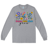 Heather Grey helping little minds grow Long Sleeve Tee - Artiststas