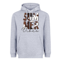 Summer Vibes Brown White Cowhide Heavyweight Hoodie | Teevron