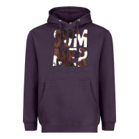 Plum Summer Vibes Brown White Cowhide Heavyweight Hoodie - CowCowDesign