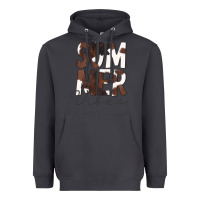Smoke Summer Vibes Brown White Cowhide Heavyweight Hoodie - CowCowDesign