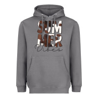 Storm Summer Vibes Brown White Cowhide Heavyweight Hoodie - CowCowDesign