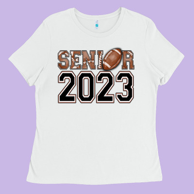 Senior 2023 American Football Ladies Tee Designed By Adodesignshop
