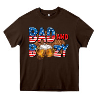 Chocolate Brown bad and boozy usa Heavy Core Tee - AdoDesignShop