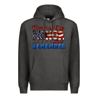 Charcoal Heather Memorial day honor and remember 4th of july Premium Hoodie - CowGirlArtShop