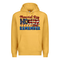 Mustard Memorial day honor and remember 4th of july Premium Hoodie - CowGirlArtShop