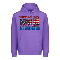 Purple Memorial day honor and remember 4th of july Premium Hoodie - CowGirlArtShop