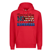 Red Memorial day honor and remember 4th of july Premium Hoodie - CowGirlArtShop