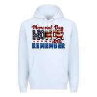 White Memorial day honor and remember 4th of july Premium Hoodie - CowGirlArtShop