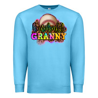 Ocean Blue baseball granny Premium Sweatshirt - OliviaCreatesArt