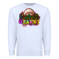 White baseball granny Premium Sweatshirt - OliviaCreatesArt