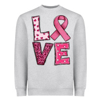Heather Grey Western Breast Cancer Love Heavyweight Sweatshirt - RanaPortraitStore