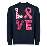 Navy Western Breast Cancer Love Heavyweight Sweatshirt - RanaPortraitStore