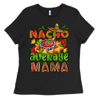 Black nacho average mama with nacho Ladies Tee - AdoDesignShop