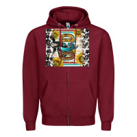 Burgundy ocd with cow Zipper Hoodie - TumblerDesignByShophia