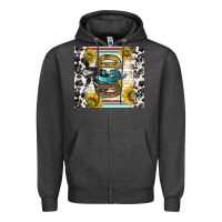 Charcoal Heather ocd with cow Zipper Hoodie - TumblerDesignByShophia