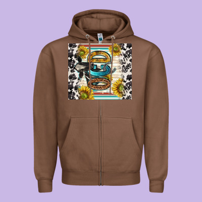 Ocd With Cow Zipper Hoodie Designed By Tumblerdesignbyshophia