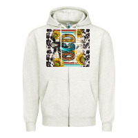 Oatmeal Heather ocd with cow Zipper Hoodie - TumblerDesignByShophia