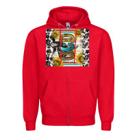 Red ocd with cow Zipper Hoodie - TumblerDesignByShophia