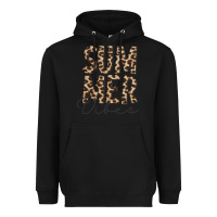 Black summer vibes leopard Heavyweight Hoodie - CowCowDesign